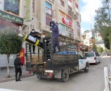 الشرطة تنظم حملة تعقيم في شوارع محافظة رام الله والبيرة  