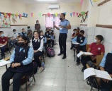 الشرطة تنظم محاضرة توعية حول فايروس كورونا لطلبة مدرسة الامل في سلفيت   