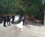 الشرطة والدفاع المدني ينظمان نشاطاً تدريبياً لإطفاء الحرائق بنابلس.