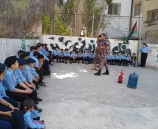 الشرطة والدفاع المدني ينظمان محاضرات تدريبية لطلاب مخيم الشرطي الصغير بنابلس 
