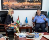 اللواء يوسف الحلو مدير عام الشرطة يجتمع بالسيدة كارين ليمدال رئيسة بعثة الشرطة الأوروبية في فلسطين