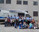 مركزالشرطه المجتمعي المتنقل ينظم يوم ترفيهي لاطفال مخيم صيفي في طولكرم  .