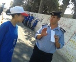 مخيم الشرطي الصغير يشارك بتنظيم حركة السير في بلدة بزاريا  شمال غرب نابلس