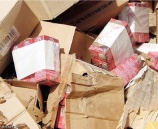 الشرطة تضبط 70 صندوق بلاستيك واقمشة مهربة في سلفيت