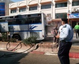 الشرطة و الدفاع المدني تنقذان طالبات رحلة مدرسية من حريق شب بحافلتهن في قلقيلية