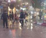 الشرطة في الشارع خلال المنخفض الجوي خدمة للمواطنين