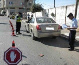 الشرطة تشرع بحملة مرورية في منقطة جورة عمرة  شمال محافظة قلقيليه