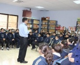 الشرطة تفتتح برنامجا توعويا لطلاب مدرسة دير اللاتين في بيت جالا