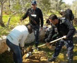 الشرطة تشارك في حملة (لكل مغترب فلسطيني شجرة) في قلقيلية