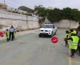 طوباس : الشرطة  تطلق دوريات السلامة على الطرق بمدرسة بنات عقابا الاساسيه