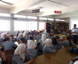 الشرطة تنظم محاضرة حول مخاطر انتشار المخدرات في مدرسة بنات مخيم قلنديا
