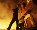 الشرطة و الدفاع المدني يخمدان حريق في جنين