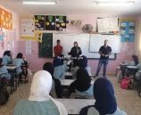 الشرطة تنظم سلسلة محاضرات توعية لطلاب وطالبات مدارس بلدة عرابه في جنين