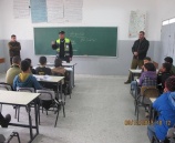 الشرطة تنظم محاضرة توعية مرورية بمدرسة سعد بن أبي وقاس في الخليل