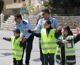 شرطة بيت لحم تلبي رغبة 5 أطفال من ذوي الاحتياجات بالعمل إلى جانب شرطي المرور