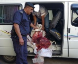 الشرطة تضبط 300كغم من لحم البقر الفاسد  في رام الله  .
