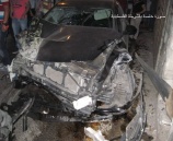 اصابة 7 مواطنين بينهم طفلين بحادث سير في نابلس .