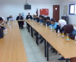 وفد من مؤسسة بيالارا للشباب يزور شرطة محافظة نابلس ويطلع على اليات عمل الشرطة .