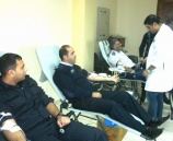 لجنة العلاقات العامه بالاجهزه الامنيه تنظم حملة للتبرع بالدم بطوباس