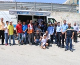 المركز المتنقل للشرطة المجتمعية يلتقي أهالي مخيم العروب في الخليل