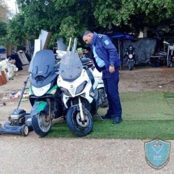 الشرطة تضبط 7 مركبات و 9 دراجات نارية غير قانونية في أريحا  