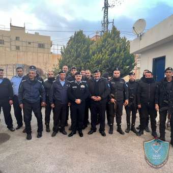 السيد اللواء يوسف الحلو يتفقد مركز شرطة عقربا في نابلس