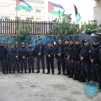اللواء يوسف الحلو يتفقد وحدة الحماية والحراسة ووحدة الشرطة الخاصة في رام الله والبيرة