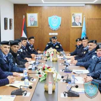 اللواء يوسف الحلو مدير عام الشرطة يجتمع بمدراء شرطة المحافظات