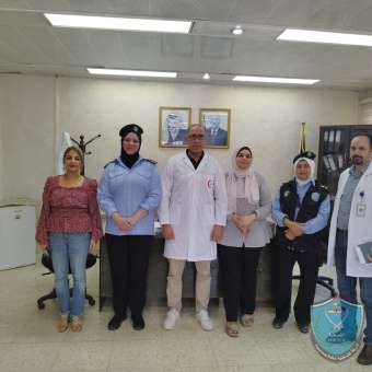 الشرطة تنظم زيارة لقسم الأطفال في مستشفى رفيديا بنابلس