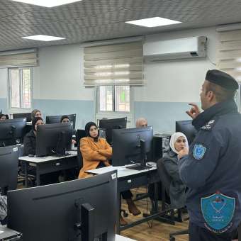 الشرطة تنظم محاضرات لطلبة معهد التدريب المهني في بيت لحم