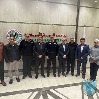 "شركاء في منع الجريمة" ورشة عمل مشتركة بين الشرطة والجامعة العربية الأمريكية في رام الله