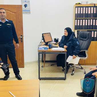 الشرطة تستضيف طلاب مدرسة الشروق للمكفوفين في بيت لحم