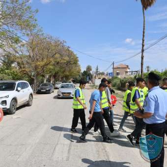 الشرطة تنظم تدريباً مرورياً لطلبة مدرسة أساسية في أريحا