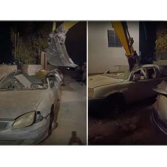 الشرطة تتلف 43 مركبة غير قانونية في الخليل