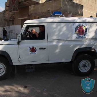 الشرطة تتلف جسم مشبوه في بلدة طلوزة شمال مدينة نابلس .