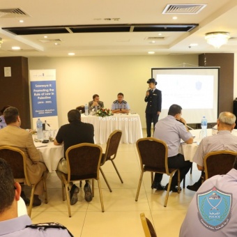 الشرطة القضائية تعقد ورشة عمل " حول تعزيز قدرات التنفيذ تحت إطار الولاية القضائية الفلسطينية " في رام الله