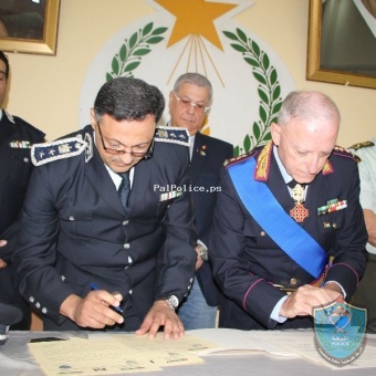 Palestinian Police signs a partnership agreement with the Police of Pozzuoli state in Italy
