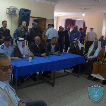 الشرطة تشارك  في مراسم توقيع صك صلح عشائري في ضواحي القدس
