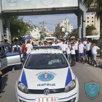 الشرطة تنظم وتؤمن سباق الماراثون الرياضي بمناسبة أسبوع المرور في الخليل