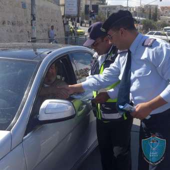 الشرطة تنظم حملة توعوية للسائقين بمناسبة إقتراب فصل الشتاء في بيت لحم