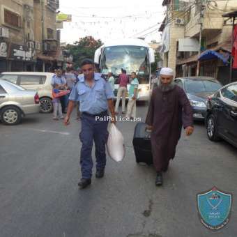الشرطة تودع حجاج بيت الله الحرام في قلقيلية
