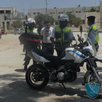 شرطة المرور تنفذ تدريبات دفاعية في سلفيت بحضور اعلام دولي ومحلي