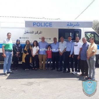مركز الشرطة المجتمعي المتنقل يزور بيت عنان ومؤسساتها في ضواحي القدس