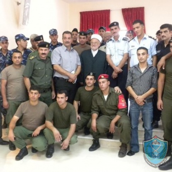 سماحة الشيخ عكرمة صبري يقدم محاضرة لضباط وأفراد المؤسسة الأمنية في محافظة بيت لحم