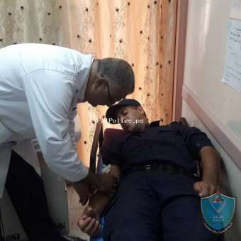 الشرطة تنظم حملة للتبرع بالدم في أريحا