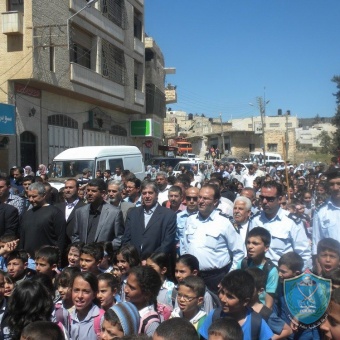الشرطة تشارك في الاعتصام التضامني مع الأسرى الفلسطينيين في قلقيلية وطوباس