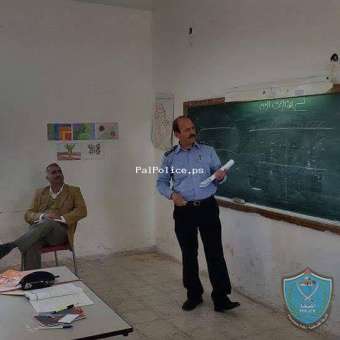 الشرطة تواصل تنظيم محاضرات التوعية لطلبة المدارس بمحافظة سلفيت