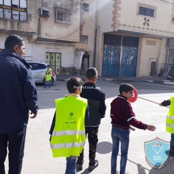 الشرطة تنظيم يوما مروريا  لطلبة مدرسة مسحه الأساسية المختلطة في سلفيت