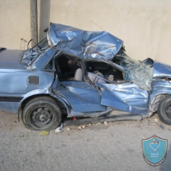 مصرع  مواطن بحادث سير ذاتي في نابلس