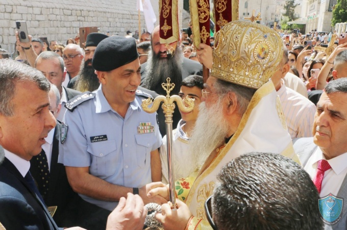 الشرطة تؤمن وتشارك باستقبال النور المقدس القادم من القدس إلى مدن محافظة بيت لحم